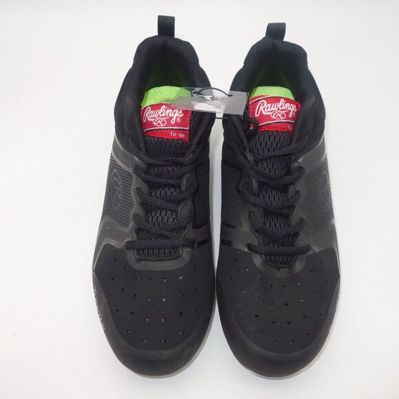 NEW Rawlings Brazen Baseball Molded Cleats Black White Cool Flo Men's 7 - Picture 3 of 12